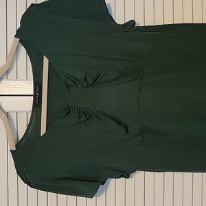Banana Republic forest green silk top, size XL